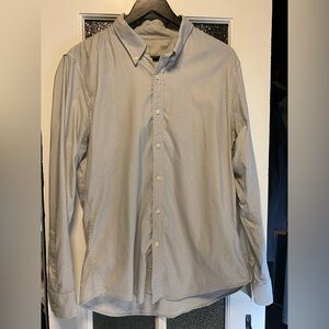 Abercrombie and Fitch, Long Sleeve Button-Up, white colour print, size medium